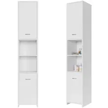 Badezimmerhochschrank Neapel Weiß 180x30x30cm Badezimmerhochschrank Neapel Weiß 180x30x30cm