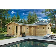 Großes Gartenhaus mit Sauna “Devon 3” 8x8m | XXL-Gartenhaus mit Sauna | Wandstärke 70mm | Gartenhaus 8x8m | Gartenhaus groß Großes Gartenhaus mit Sauna “Devon 3” 8x8m | XXL-Gartenhaus mit Sauna | Wandstärke 70mm | Gartenhaus 8x8m | Gartenhaus groß