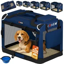 Cadoca® Hundebox faltbar L 70x52x50cm Blau Cadoca® Hundebox faltbar L 70x52x50cm Blau