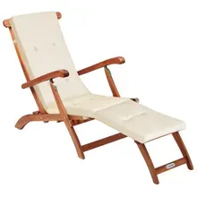 Gartenliege Queen Mary® Akazie FSC®-zertifiziert inkl Auflage Creme Gartenliege Queen Mary® Akazie FSC®-zertifiziert inkl Auflage Creme