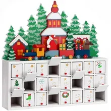 Adventskalender Winterlandschaft Holz Adventskalender Winterlandschaft Holz
