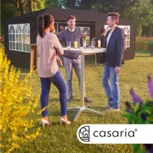 Casaria® Stehtisch Ø60cm Silber Alu klappbar höhenverstellbar Casaria® Stehtisch Ø60cm Silber Alu klappbar höhenverstellbar