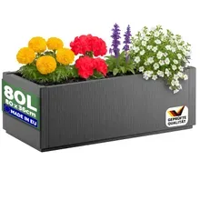 Casaria® Blumentopf Ethica Anthrazit Kunststoff 80x36x36cm Casaria® Blumentopf Ethica Anthrazit Kunststoff 80x36x36cm