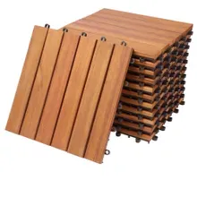Holzfliese Eukalyptusholz 11er-Set 30x30cm Holzfliese Eukalyptusholz 11er-Set 30x30cm