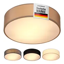 Deckenlampe Taupe Stoff Ø30cm Deckenlampe Taupe Stoff Ø30cm