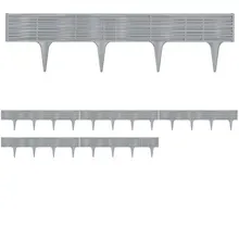 Beeteinfassung 4er-Set Grau 15,6m Beeteinfassung 4er-Set Grau 15,6m