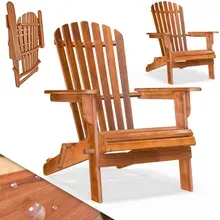 Casaria® Liegestuhl Adirondack 2er-Set Akazienholz klappbar Casaria® Liegestuhl Adirondack 2er-Set Akazienholz klappbar
