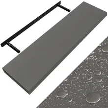 Casaria® Wandregal Schweberegal 90cm Grau + Halterung Casaria® Wandregal Schweberegal 90cm Grau + Halterung