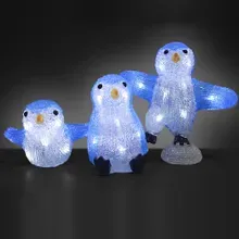 LED Acryl Figuren Weihnachten Pinguin-Familie LED Acryl Figuren Weihnachten Pinguin-Familie