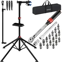 monzana® Fahrrad-Montageständer bis 30kg + Drehmomentschlüssel-Set 18-tlg monzana® Fahrrad-Montageständer bis 30kg + Drehmomentschlüssel-Set 18-tlg