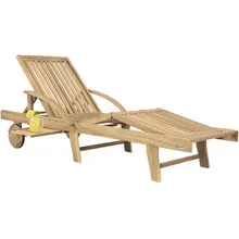 Gartenliege klappbar verstellbar Akazienholz Teak Optik Ausziehtisch Rollen Gartenliege klappbar verstellbar Akazienholz Teak Optik Ausziehtisch Rollen