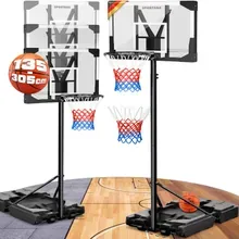 Basketballkorb Outdoor höhenverstellbar 135 –305 cm stabil wetterfest mit Ständer 60 kg Sockel Rollen Basketballkorb Outdoor höhenverstellbar 135 –305 cm stabil wetterfest mit Ständer 60 kg Sockel Rollen