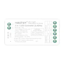 MiBoxer SR2 2-in-1 LED Controller – für einfarbige & CCT LED Streifen, 2,4 GHz Funk, 12–24 V, 12 A MiBoxer SR2 2-in-1 LED Controller – für einfarbige & CCT LED Streifen, 2,4 GHz Funk, 12–24 V, 12 A