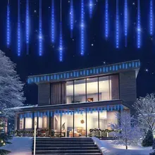 Lichterkette Weihnachten Diamantenregen Blau Lichterkette Weihnachten Diamantenregen Blau