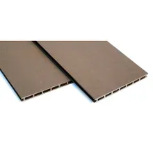 WPC Hohlkammerdiele, Balkondiele, 20 (Stärke) x 250 mm (Breite), stabiles 7-Kammer-System, beidseitig gebürstet / einseitig genutet, dunkelbraun, in der Länge von 1,80 m WPC Hohlkammerdiele, Balkondiele, 20 (Stärke) x 250 mm (Breite), stabiles 7-Kammer-System, beidseitig gebürstet / einseitig genutet, dunkelbraun, in der Länge von 1,80 m