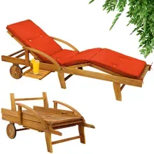Gartenliege Tami Sun® Akazie inkl Auflage Orange Gartenliege Tami Sun® Akazie inkl Auflage Orange