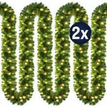 Weihnachtsgirlande 2er-Set 10m In-/Outdoor Weihnachtsgirlande 2er-Set 10m In-/Outdoor