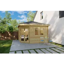 5-Eck-Gartenhaus “Fargo A” 4x4m | 5-Eck-Gartenhaus aus Holz | 4x4m großes Gartenhaus mit 44mm Wandstärke 5-Eck-Gartenhaus “Fargo A” 4x4m | 5-Eck-Gartenhaus aus Holz | 4x4m großes Gartenhaus mit 44mm Wandstärke