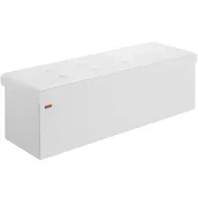 Casaria® Sitzbank Weiß 115x38x38cm mit Stauraum faltbar Casaria® Sitzbank Weiß 115x38x38cm mit Stauraum faltbar