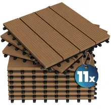 Casaria® WPC Fliesen 11er-Set Klassik Terrakotta - 30x30cm Casaria® WPC Fliesen 11er-Set Klassik Terrakotta - 30x30cm