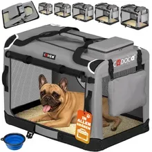 Cadoca® Hundebox faltbar M 60x42x44cm Grau Cadoca® Hundebox faltbar M 60x42x44cm Grau
