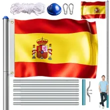 monzana® Fahnenmast Alu 650cm inkl Spanien-Flagge monzana® Fahnenmast Alu 650cm inkl Spanien-Flagge