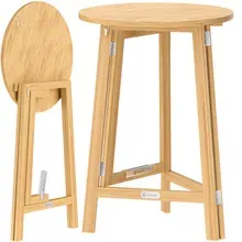 Stehtisch klappbar platzsparend Massivholz Ø78cm 111cm stabiler Stand Stehtisch klappbar platzsparend Massivholz Ø78cm 111cm stabiler Stand