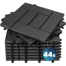 WPC Fliesen 44er-Set Mosaik Anthrazit - 30x30cm WPC Fliesen 44er-Set Mosaik Anthrazit - 30x30cm