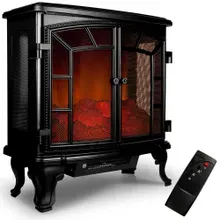 monzana® Elektrischer Doppeltür-Kamin Schwarz 2000W monzana® Elektrischer Doppeltür-Kamin Schwarz 2000W