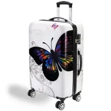 Deuba® Hartschalenkoffer Rollen 360º Reisekoffer Butterfly Polycarbonat 66L Deuba® Hartschalenkoffer Rollen 360º Reisekoffer Butterfly Polycarbonat 66L