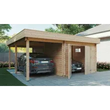 Fertiggarage mit Carport “Hansa H” 6x6m | Garage mit Carport aus Holz | 6x6m Holz-Fertiggarage kaufen | Holz-Garage kaufen Fertiggarage mit Carport “Hansa H” 6x6m | Garage mit Carport aus Holz | 6x6m Holz-Fertiggarage kaufen | Holz-Garage kaufen