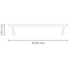 PC61-32 FLAT Abdeckung 2 m – für LED Leuchtenprofil EXO-TI1 | opal PC61-32 FLAT Abdeckung 2 m – für LED Leuchtenprofil EXO-TI1 | opal