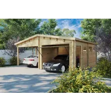 Holzgarage mit Carport “Deluxe G” 7x5m | Garage mit Carport aus Holz | 6x6m Holz-Fertiggarage kaufen | Garage kaufen Holzgarage mit Carport “Deluxe G” 7x5m | Garage mit Carport aus Holz | 6x6m Holz-Fertiggarage kaufen | Garage kaufen