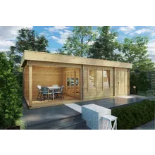 Gartenhaus mit Schuppen & Terrasse “Super Lucas E” 8x4m | 4x8m großes Gartenhaus aus Holz Gartenhaus mit Schuppen & Terrasse “Super Lucas E” 8x4m | 4x8m großes Gartenhaus aus Holz