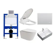 HOROW UG10R Wand-WC 53,9 cm – Weiß - Ultimatives Paket HOROW UG10R Wand-WC 53,9 cm – Weiß - Ultimatives Paket