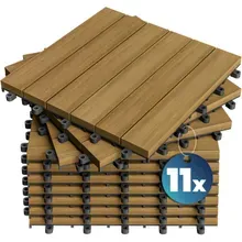Holzfliese Eukalyptus 11er-Set 30x30cm Holzfliese Eukalyptus 11er-Set 30x30cm