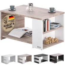 Casaria® Couchtisch Santa Cruz Weiß/Eiche 90x60x50cm Casaria® Couchtisch Santa Cruz Weiß/Eiche 90x60x50cm
