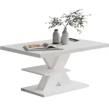 Casaria® Couchtisch Detroit Weiß 90x60x45cm Casaria® Couchtisch Detroit Weiß 90x60x45cm