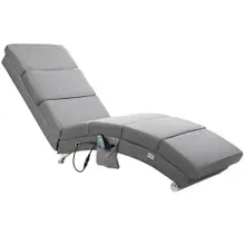 Casaria® Relaxliege London Grau mit Massage- & Heizfunktion Casaria® Relaxliege London Grau mit Massage- & Heizfunktion