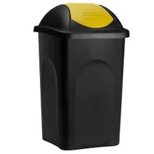 Stefanplast Mülleimer Schwarz/Gelb Kunststoff 60L Stefanplast Mülleimer Schwarz/Gelb Kunststoff 60L