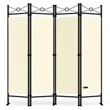 Casaria® Paravent Lucca Creme 180x163cm Casaria® Paravent Lucca Creme 180x163cm