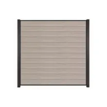 WPC Zaun / Sichtschutz / Steckzaun, 20 (S) x 1800 (H) x 1800 (B) mm, incl. Anfangs- und Abschlussleiste Modulares Zaunsystem in Bicolour Grau (ohne Pfosten) WPC Zaun / Sichtschutz / Steckzaun, 20 (S) x 1800 (H) x 1800 (B) mm, incl. Anfangs- und Abschlussleiste Modulares Zaunsystem in Bicolour Grau (ohne Pfosten)