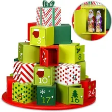 Spielwerk® Adventskalender Geschenkpyramide XL Holz Bunt Spielwerk® Adventskalender Geschenkpyramide XL Holz Bunt