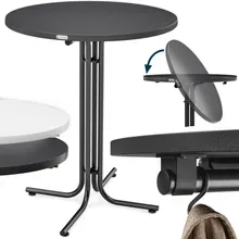 Casaria® Stehtisch Grau Ø80x110cm klappbar Outdoor bis 70kg Casaria® Stehtisch Grau Ø80x110cm klappbar Outdoor bis 70kg