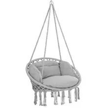 Detex® Hängesessel Hellgrau 80x60x140cm Detex® Hängesessel Hellgrau 80x60x140cm