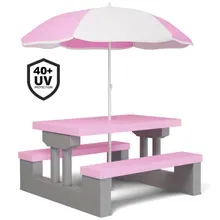 Spielwerk® Kindersitzgruppe Pink mit Sonnenschirm Spielwerk® Kindersitzgruppe Pink mit Sonnenschirm