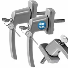 monzana® Fenstergriff 2er-Set Silber abschließbar monzana® Fenstergriff 2er-Set Silber abschließbar