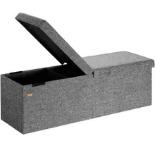 Casaria® Sitzbank Dunkelgrau 115x38x38cm mit Klappdeckel Casaria® Sitzbank Dunkelgrau 115x38x38cm mit Klappdeckel