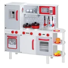 Kinder Spielküche Holz mit 38-tlg Zubehör Kinder Spielküche Holz mit 38-tlg Zubehör