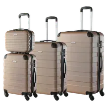Hartschalenkofferset Essential + Beautycase 4-tlg Champagner Hartschalenkofferset Essential + Beautycase 4-tlg Champagner